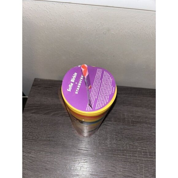 Starbucks Sofie Birkin 2024 Yellow Summer Graphic Stainless Steel Cup Tumbler - Picture 5 of 5